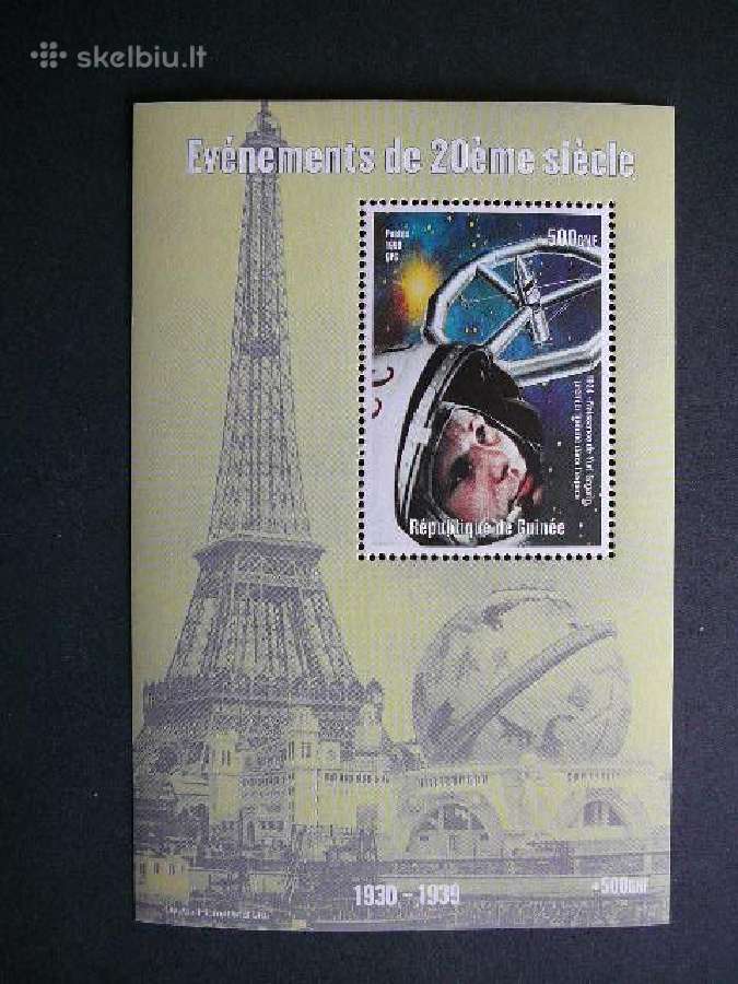 Kosmosas Gagarinas Gvineja 1998 svarus gvn873