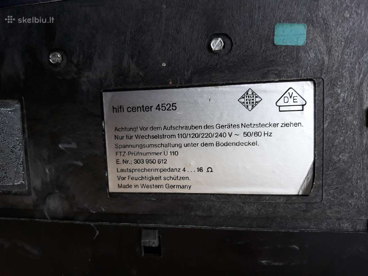 Telefunken Hifi-center-4525 - nuotraukos Nr. 4