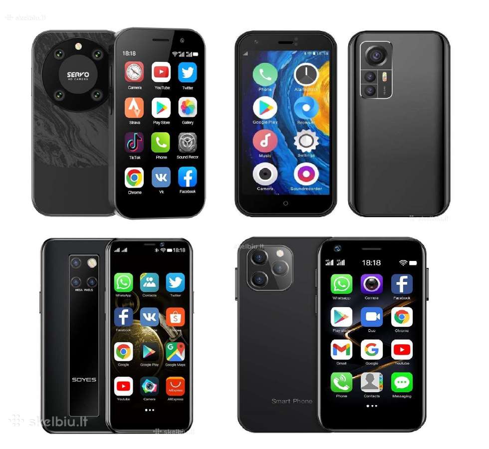 Daug modelių! Mini mikro mobilieji telefonai
