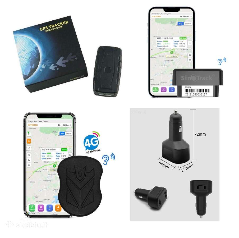 Daug modelių! GPS Seklys, sekimo įranga