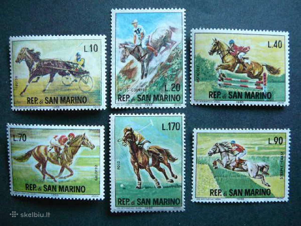 Arkliai Sportas San Marinas 1966 Mnh smr197