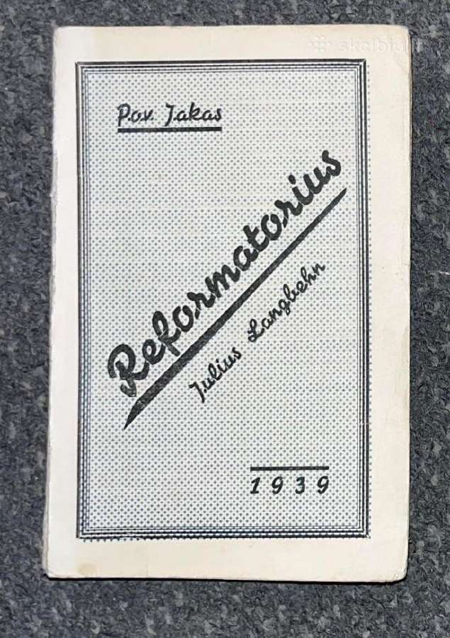 Pov. Jakas. Reformatorius. Julius Langbehn
