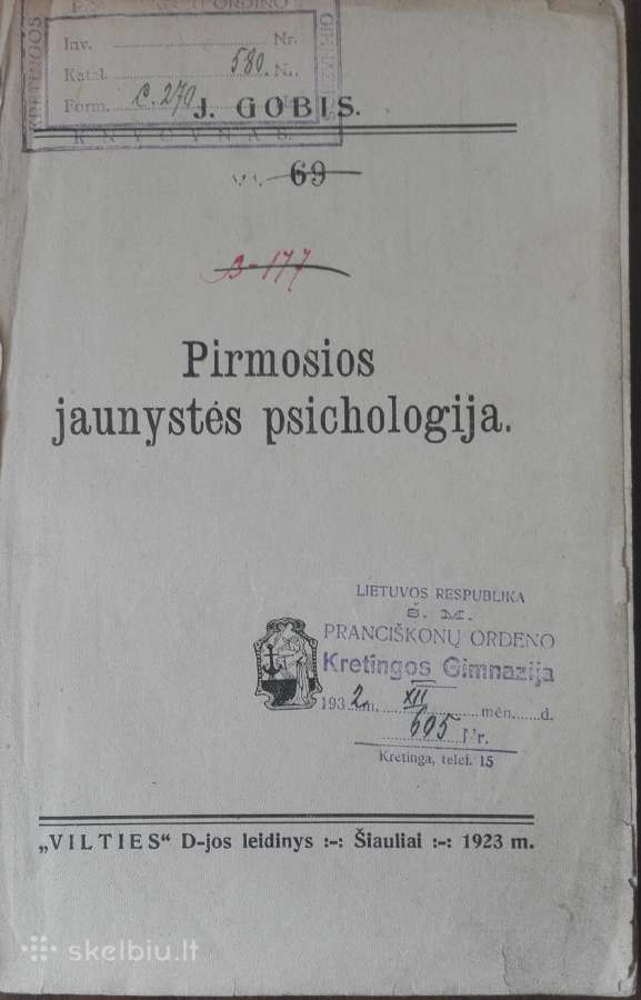 1769. Pirmosios Jaunystės Psichologija J. Gobis - nuotraukos Nr. 2