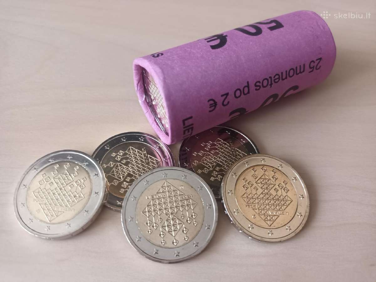 2 euro Lb 2024 šiaudinių sodų tradicijai Lietuvoje