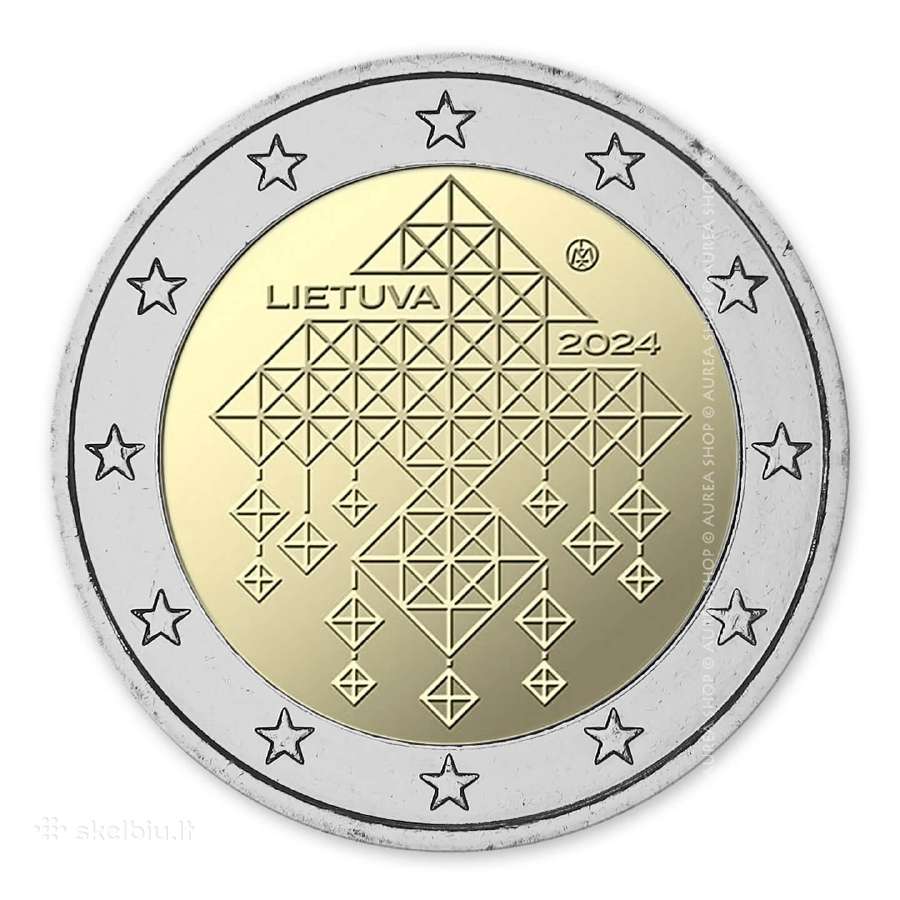 Lietuvos proginės 2 eurų monetos. Unc - nuotraukos Nr. 6