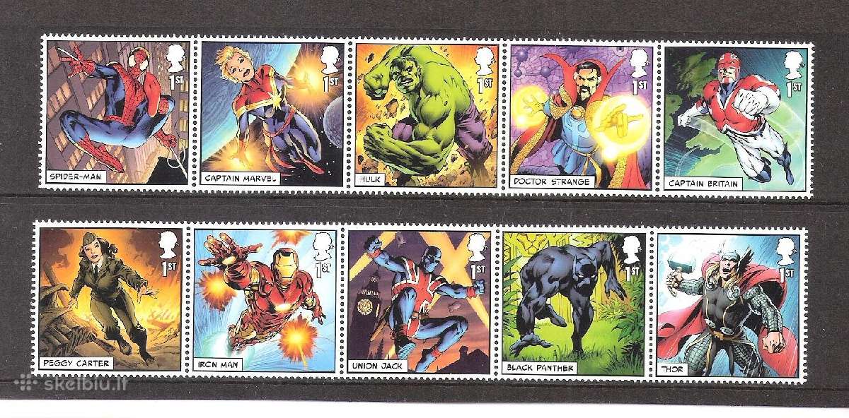 Anglija marvel kolekcija