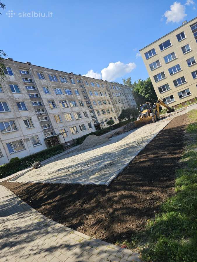 Kelių aikštelių įrengimas pastatų griovimas. - nuotraukos Nr. 9