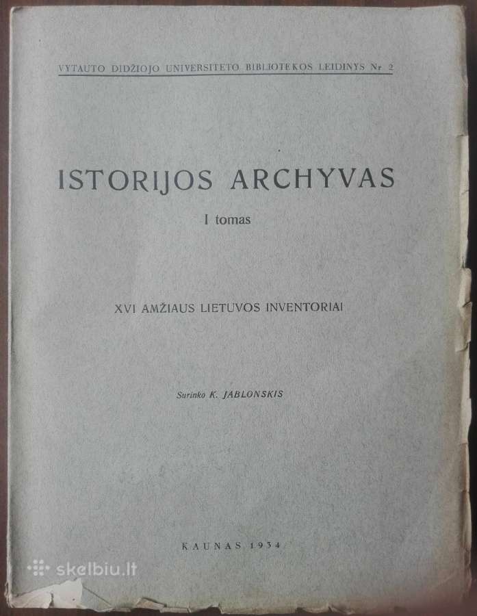 1778. Istorijos Archyvas labai reta antikvarinė-ko