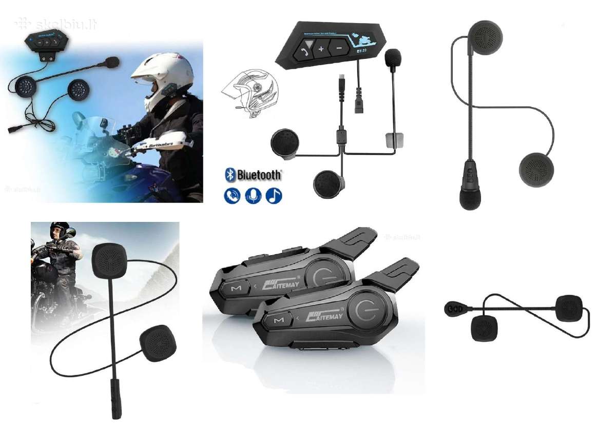 Daug!bluetooth laisvų rankų įranga motociklui Bt12