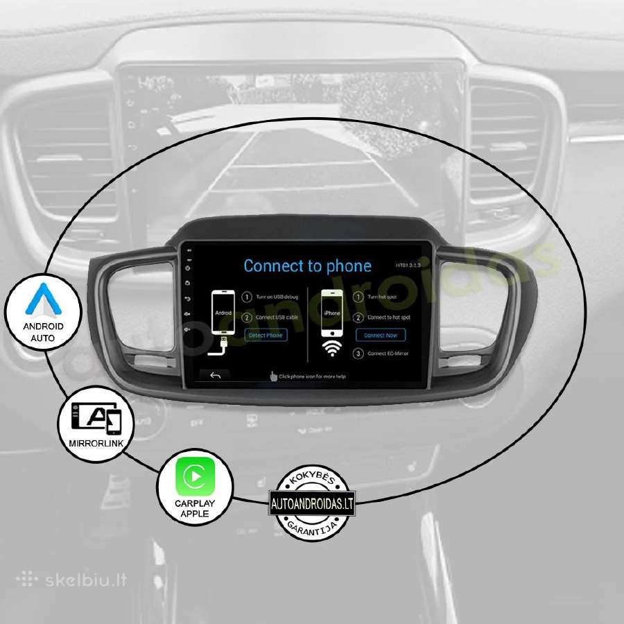 Kia Sorento 2014-17 Android multimedija WiFi/GPS - nuotraukos Nr. 10