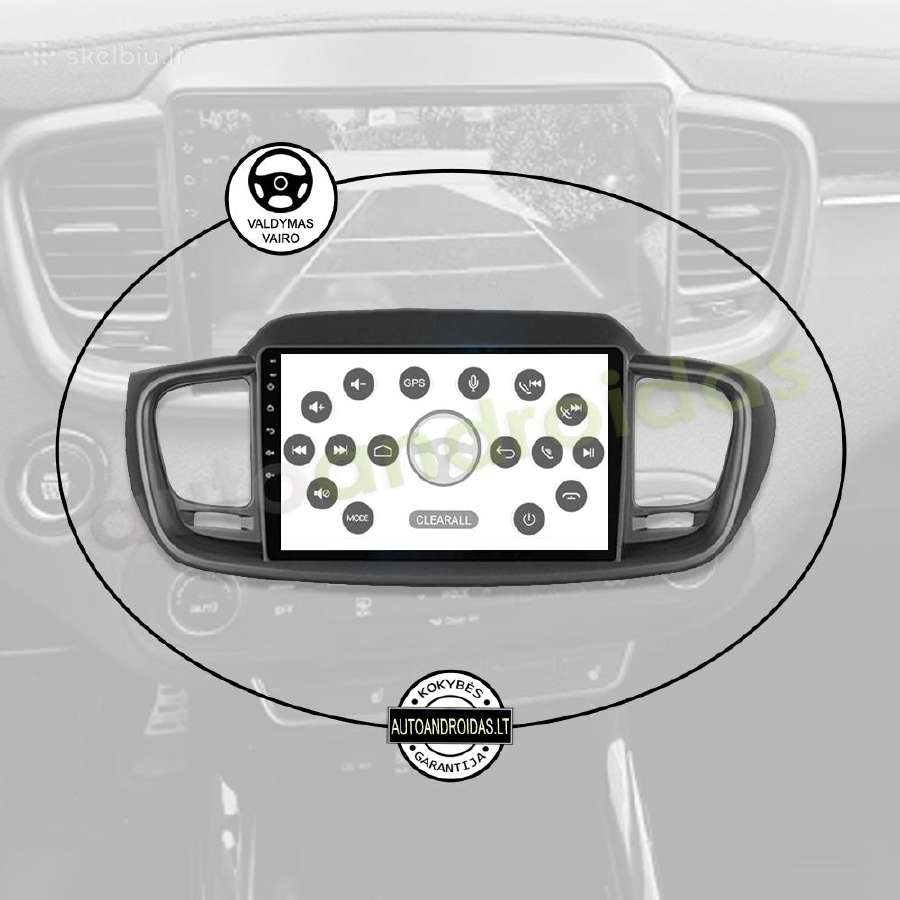 Kia Sorento 2014-17 Android multimedija WiFi/GPS - nuotraukos Nr. 12