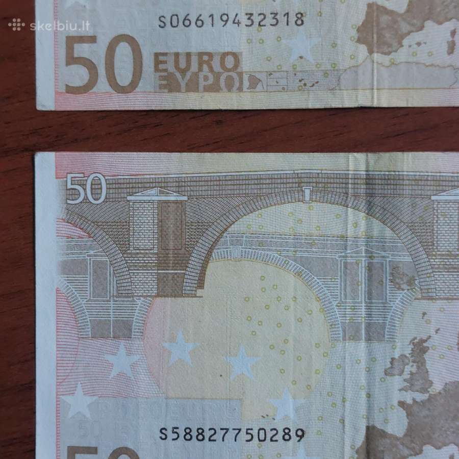 50 Euro 2002 ,S Prefix - Italy ,Italija . - nuotraukos Nr. 9