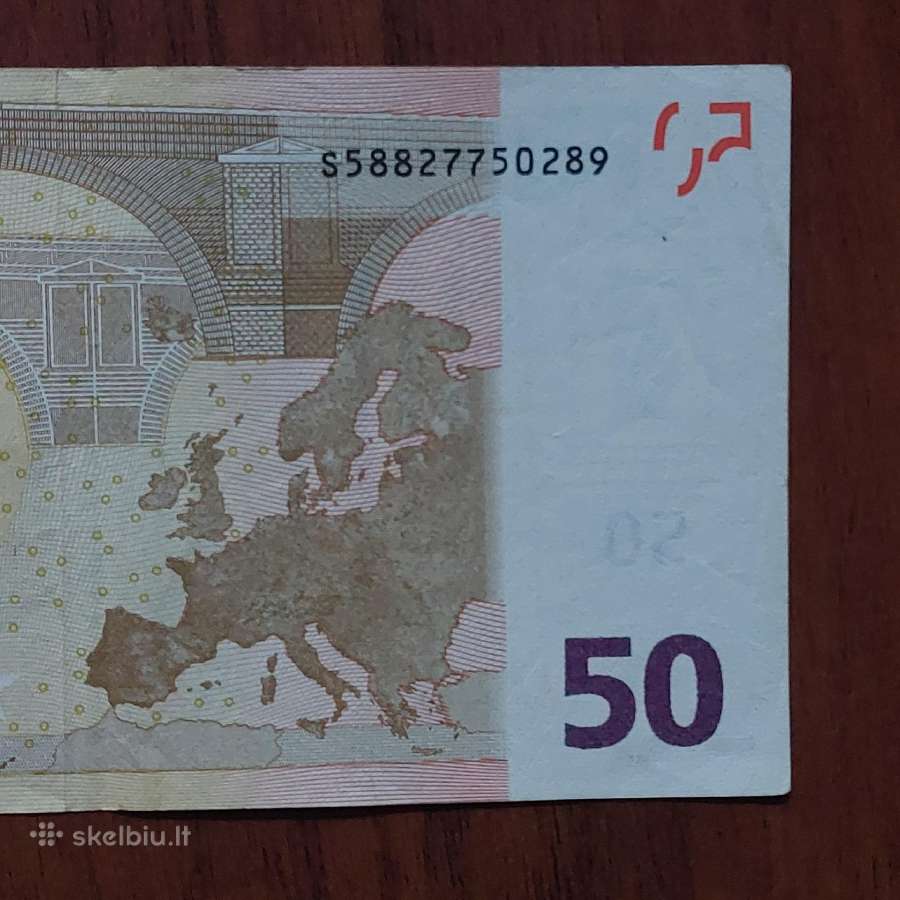 50 Euro 2002 ,S Prefix - Italy ,Italija . - nuotraukos Nr. 16