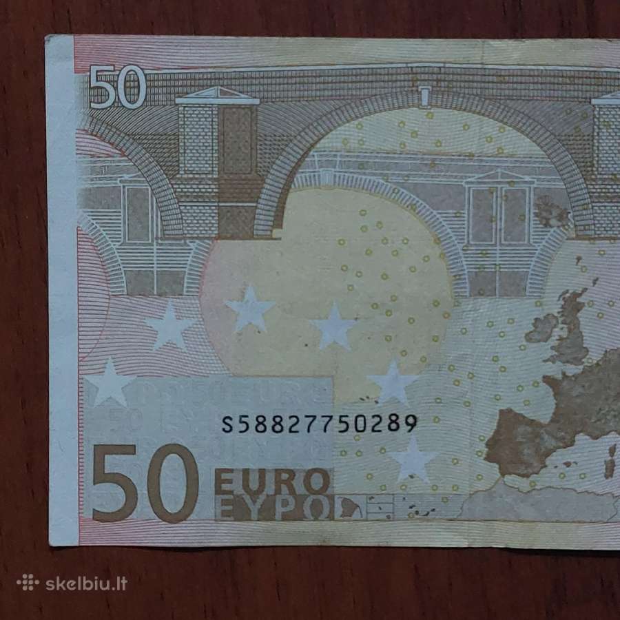 50 Euro 2002 ,S Prefix - Italy ,Italija . - nuotraukos Nr. 17