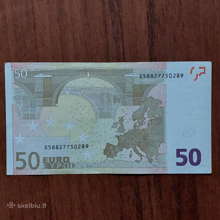 50 Euro 2002 ,S Prefix - Italy ,Italija . - nuotraukos Nr. 18