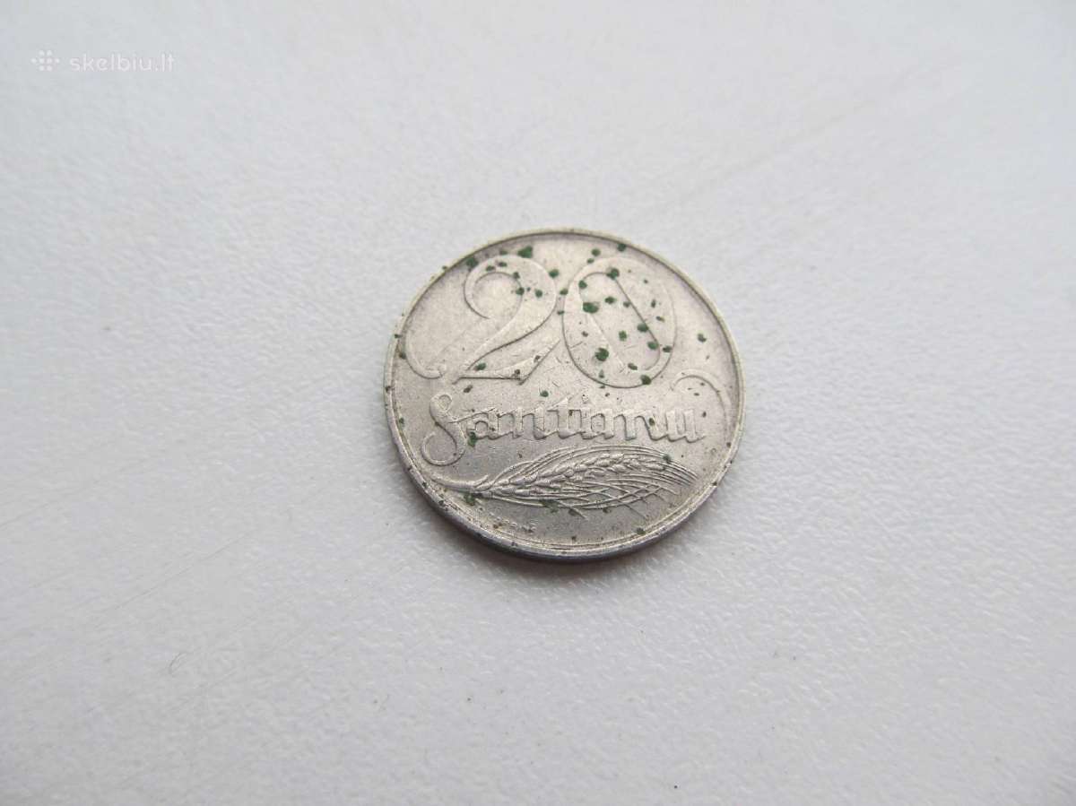 20 santimu , Latvija , 1922 .
