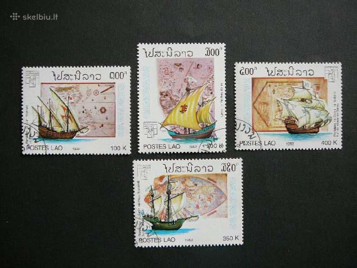 Burlaiviai Laivai Laosas 1992 antsp. Ls224