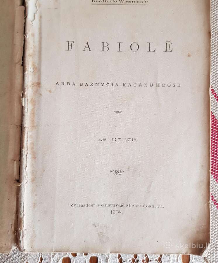 Fabiolė. 1908 m. leidimas - nuotraukos Nr. 2