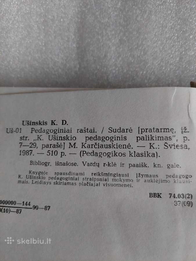 Pedagoginiai raštai. K. Ušinskis - nuotraukos Nr. 3