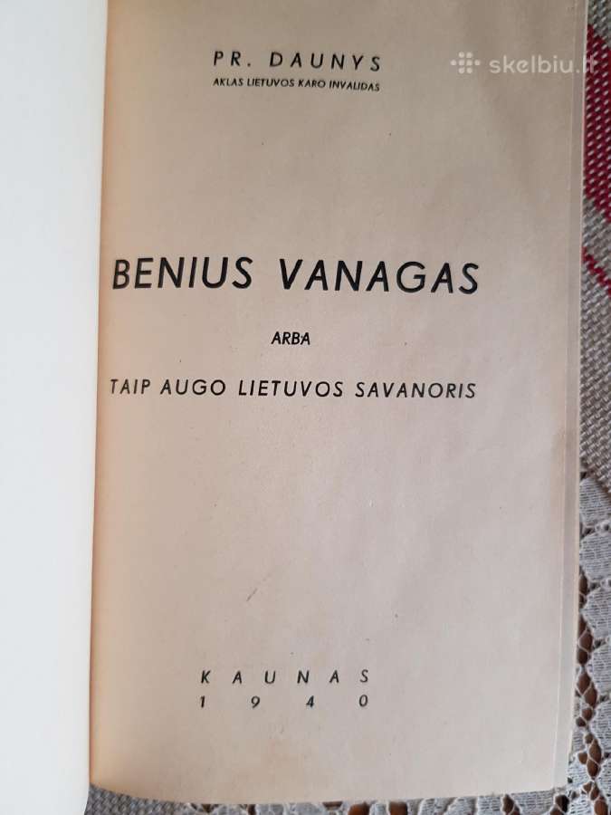 Benius Vanagas 1940 m. leidimas - nuotraukos Nr. 2