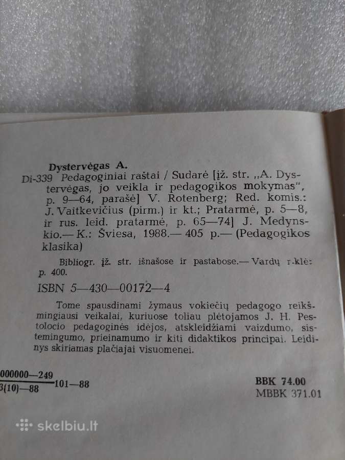 Pedagoginiai raštai. A. Dystervėgas - nuotraukos Nr. 3