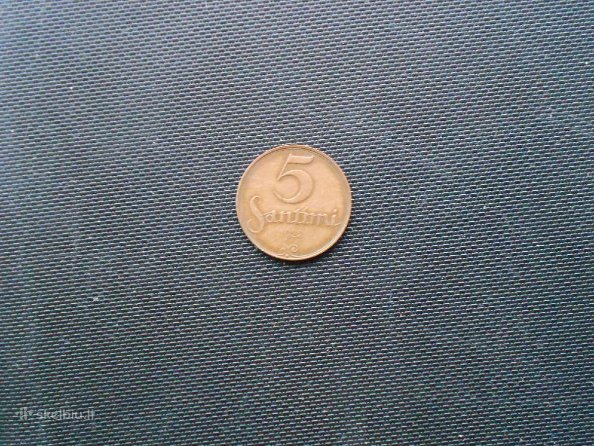5 Latvijos santimai 1922m