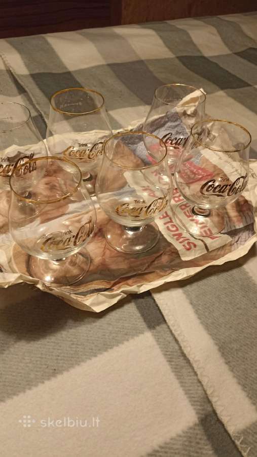 Vintažinės, kolekcinės coca cola taurės, 6 vnt. - nuotraukos Nr. 3