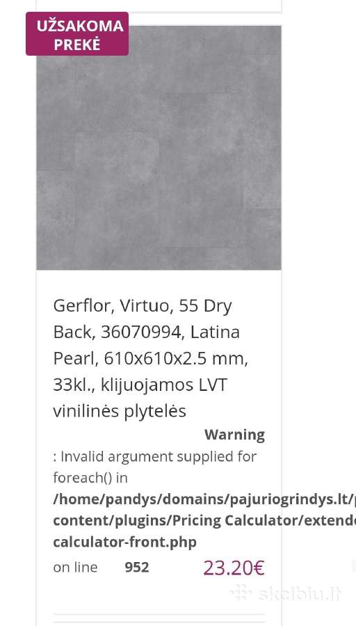 Parduodu Gerflor vinilinę dangą. Apie 40m². 17€/m² - nuotraukos Nr. 7