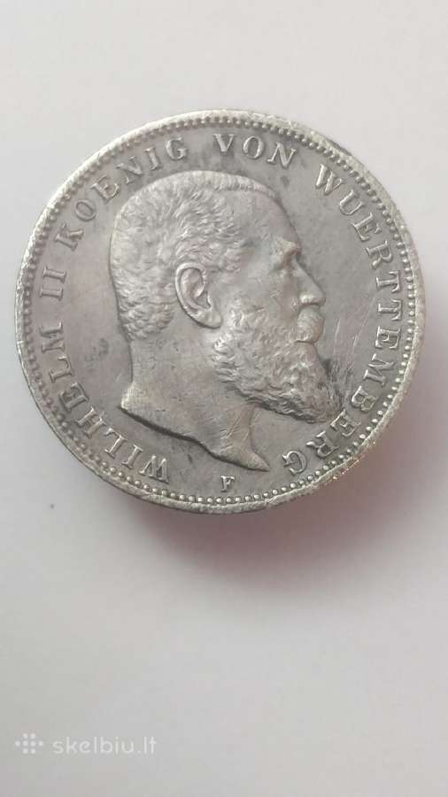 3 markės Vokietija 1909m.