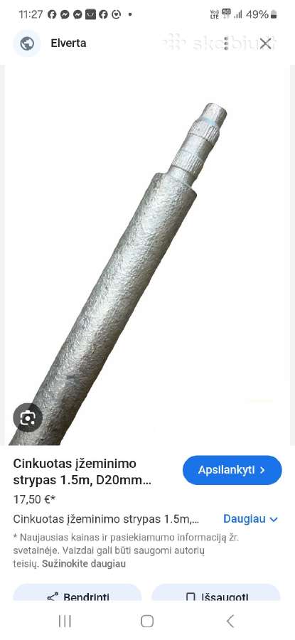 Yzeminimo strypai
