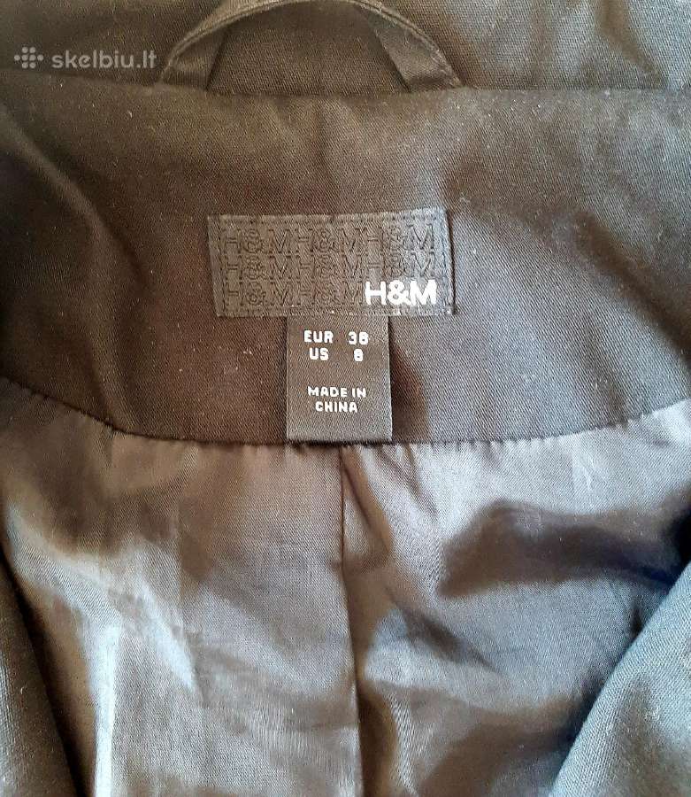 Juodas H&m lietpaltukas - nuotraukos Nr. 2