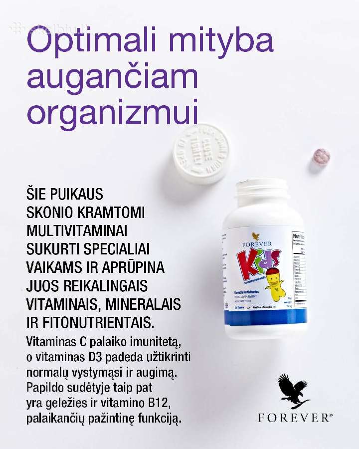 Forever kids - natūralūs multivitaminai vaikams