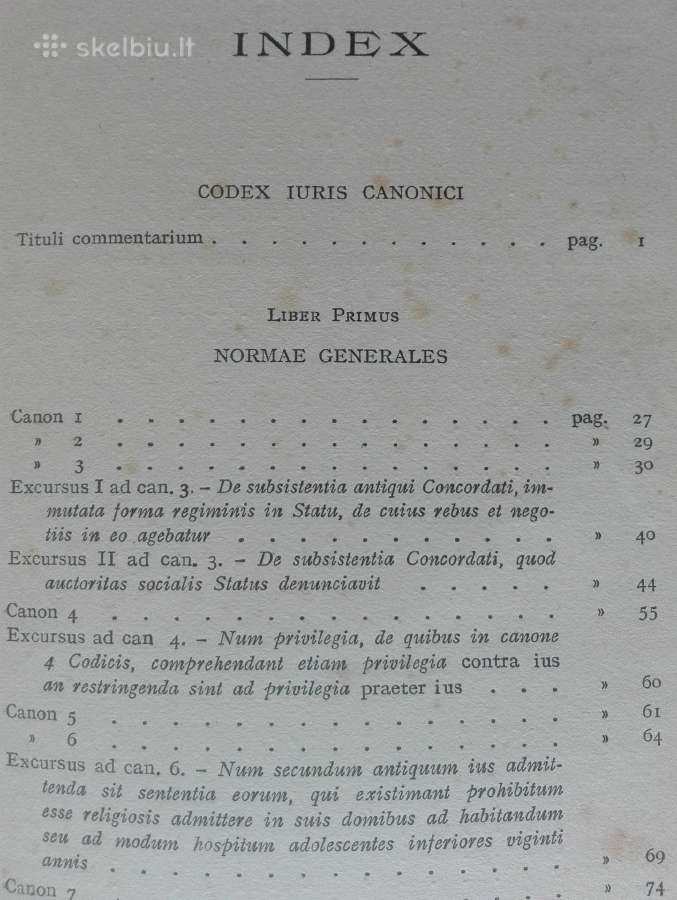 1795. Commentarium In Codicem Iuris Canonici (Kano - nuotraukos Nr. 2