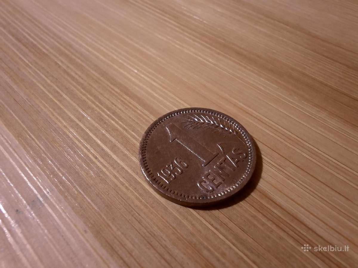 1 centas 1936 - Lietuva - Stovis - nuotraukos Nr. 4