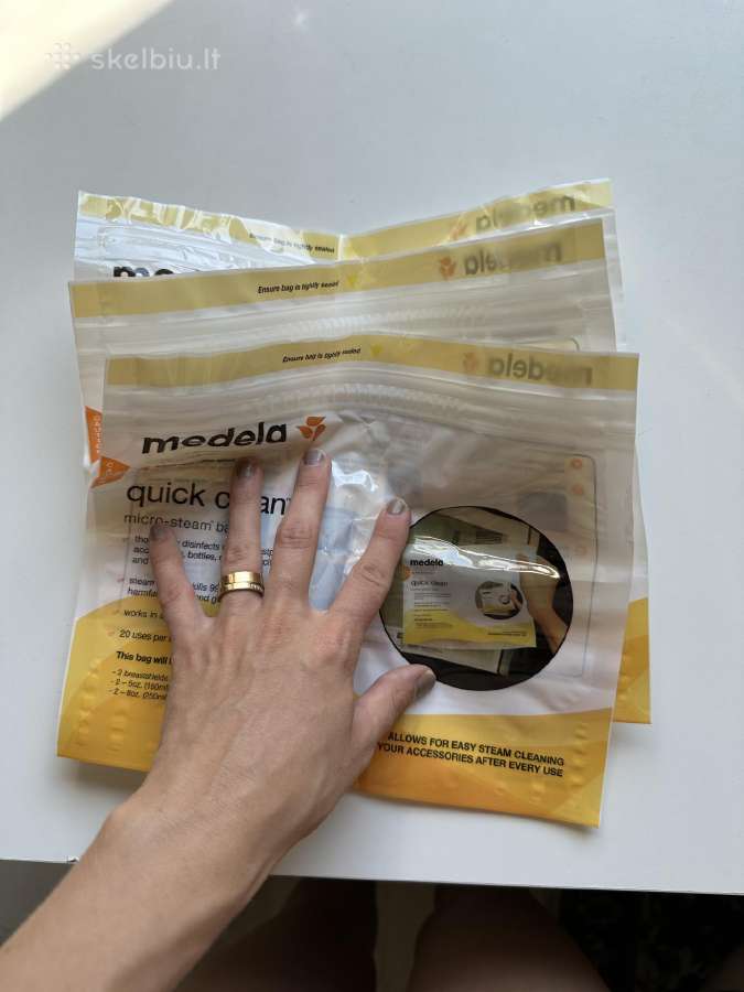 Medela Quick Clean sterilizavimo maišeliai 3vnt. - nuotraukos Nr. 3