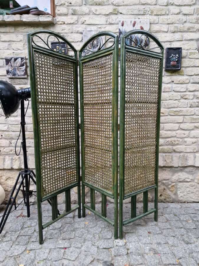 Vintažinė mid century bambukinė širma - nuotraukos Nr. 8