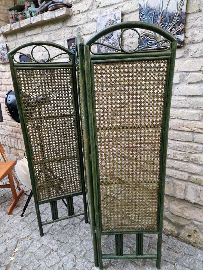 Vintažinė mid century bambukinė širma - nuotraukos Nr. 24