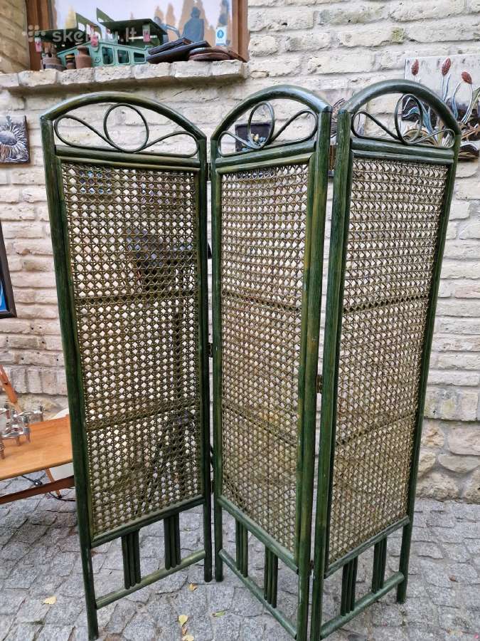 Vintažinė mid century bambukinė širma - nuotraukos Nr. 30