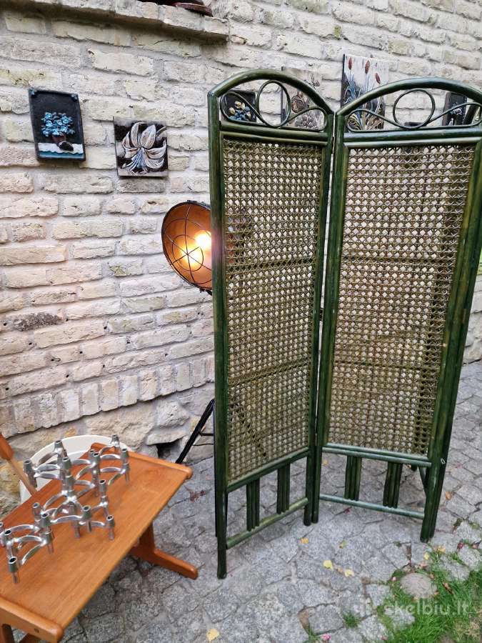Vintažinė mid century bambukinė širma - nuotraukos Nr. 31