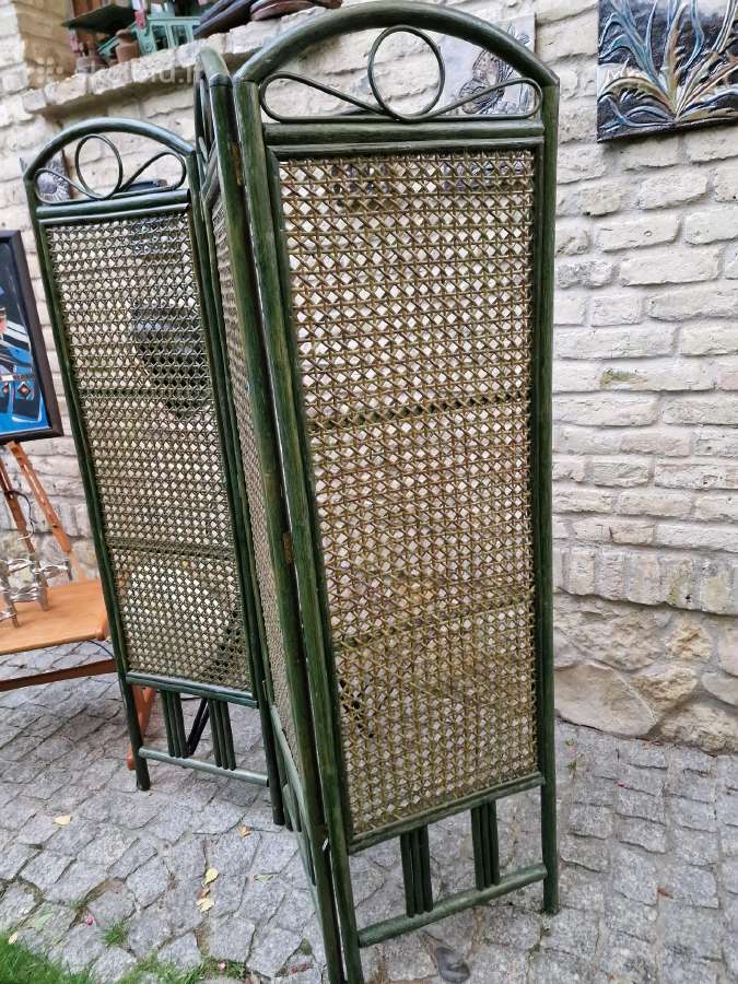 Vintažinė mid century bambukinė širma - nuotraukos Nr. 32