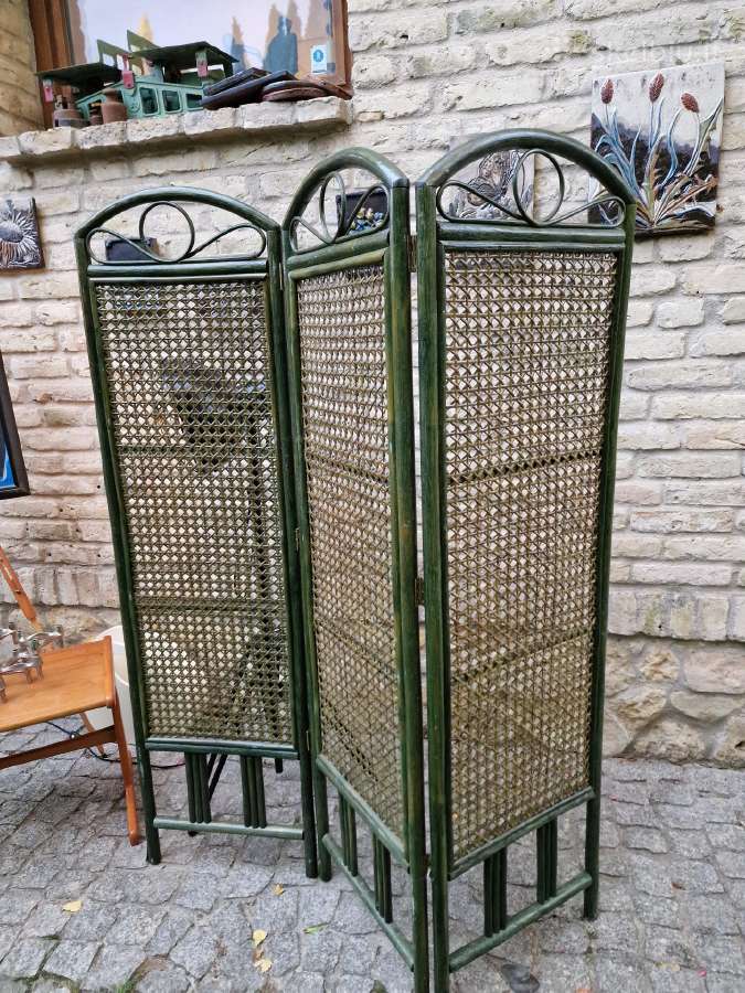 Vintažinė mid century bambukinė širma - nuotraukos Nr. 33