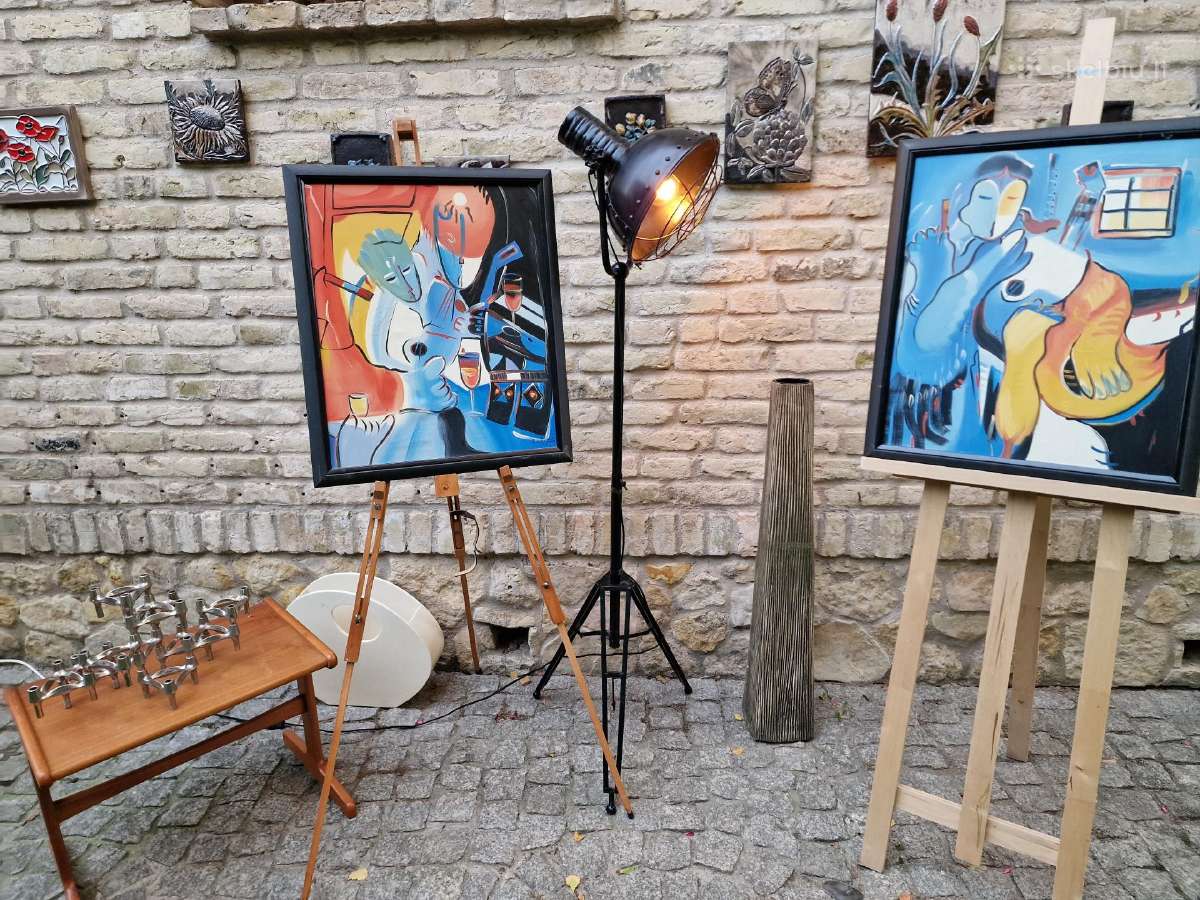 Vintažiniai mid century abstrakcionizmo darbai - nuotraukos Nr. 8