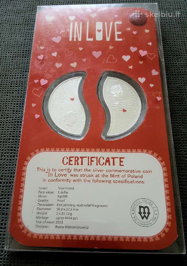 Niue Island 1 dollar "In Love" 2013 - nuotraukos Nr. 9