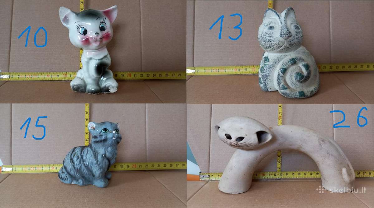 4 kačiukų skulptūrėlės .A
