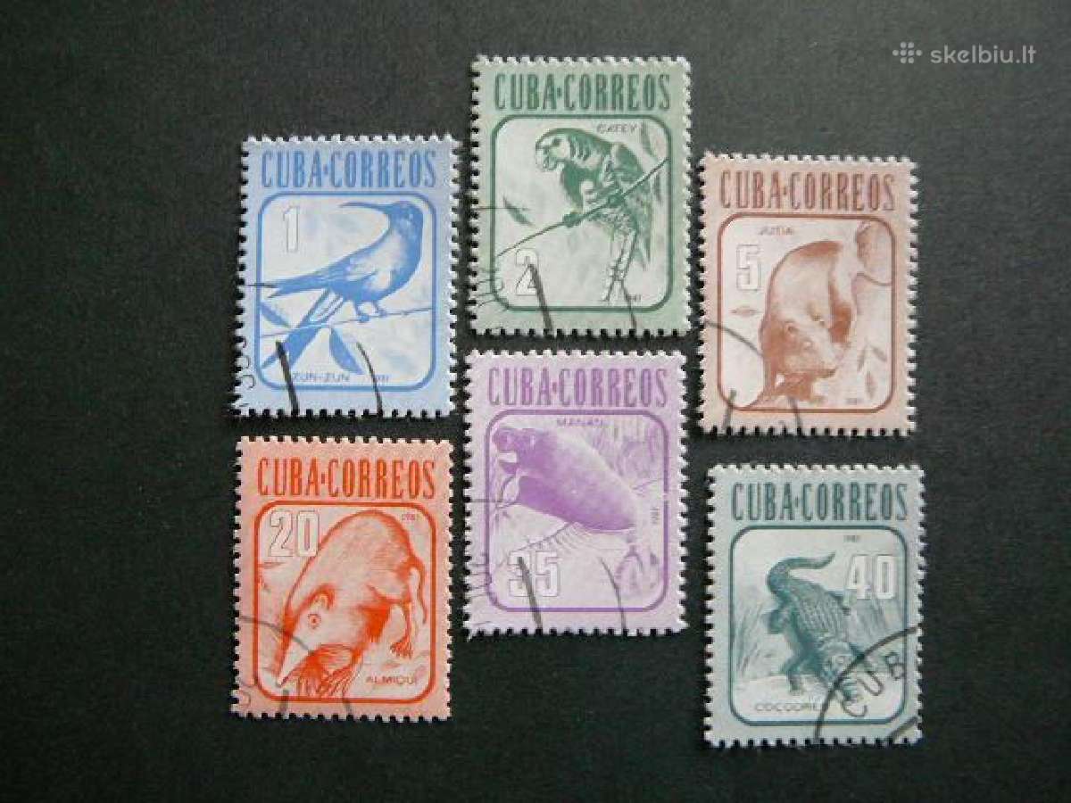 Pauksciai Krokodilai Kuba 1981 antsp. cu137