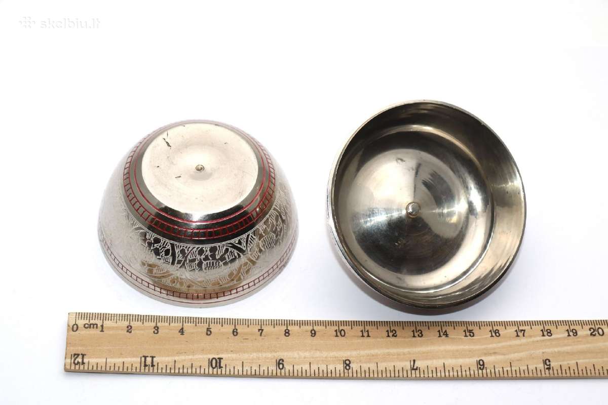 Dėžutė obuolys metalinė svoris 219,50 gr. - nuotraukos Nr. 4