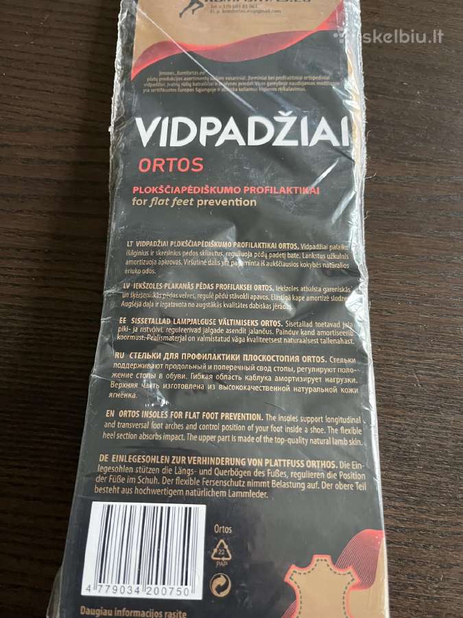 Natūralios odos vidpadžiai plokščiapėdiškumo prof. - nuotraukos Nr. 2