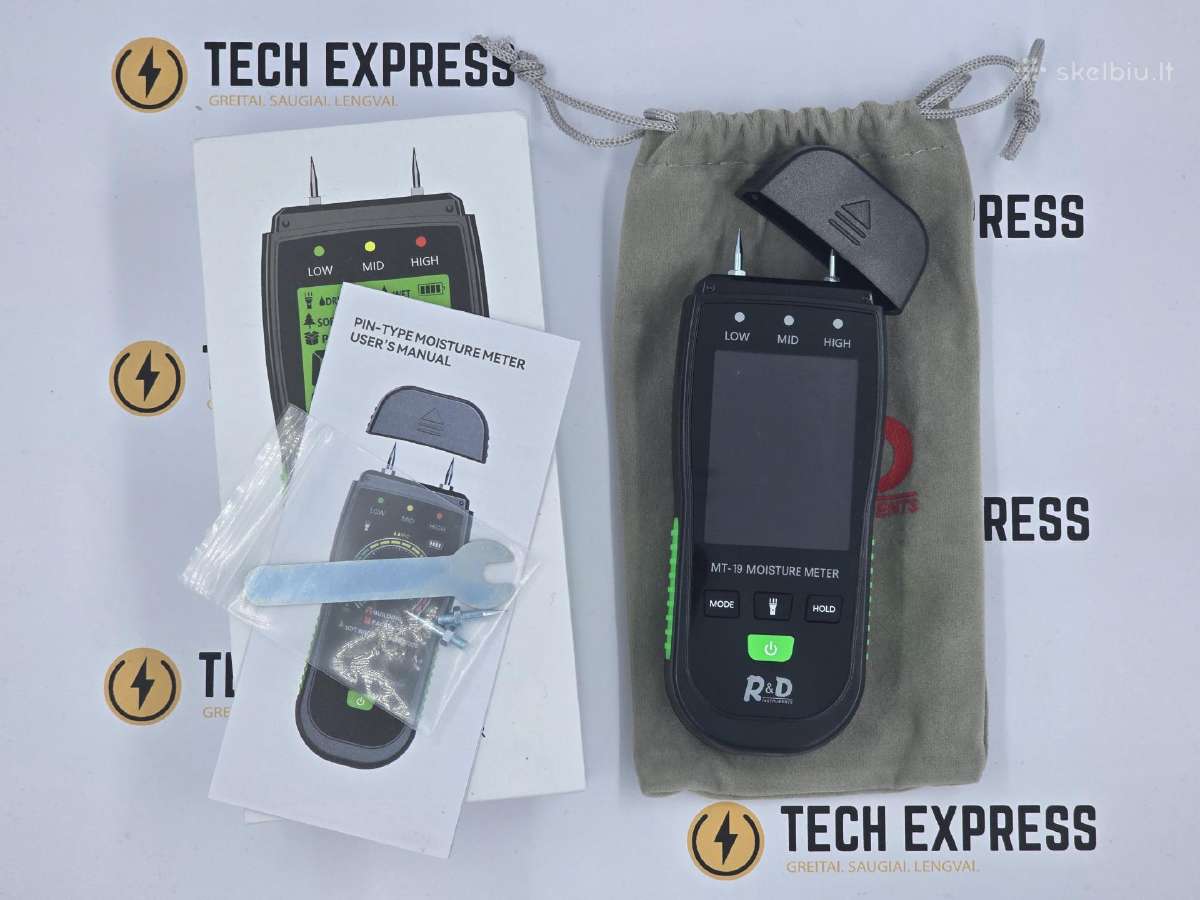 Medienos drėgmės matuoklis r&d mt19c