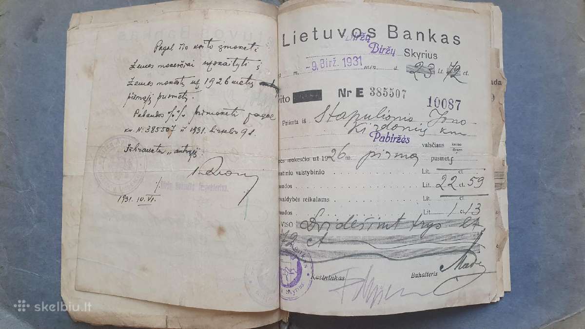 Seni dokumentai,kvitai, 21 lapas, 9 eur uz viska - nuotraukos Nr. 2