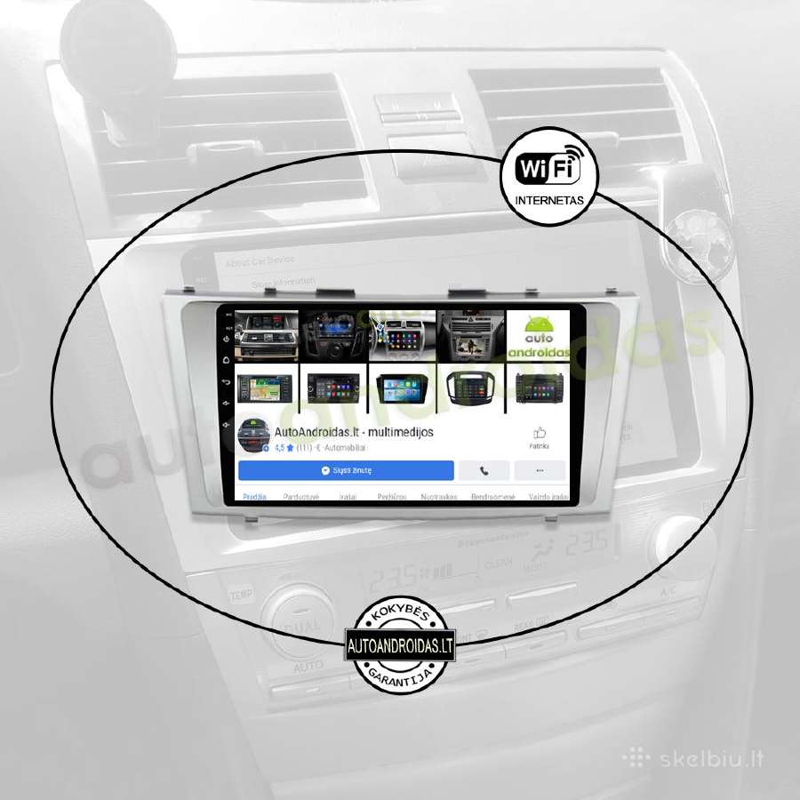 Toyota Camry 2006-11 Android multimedija WiFi/GPS - nuotraukos Nr. 3